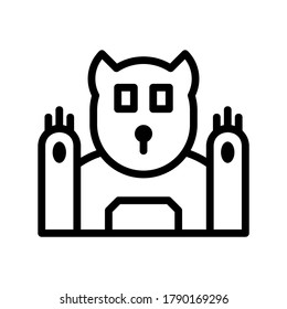 icono panda o logotipo símbolo de signo aislado ilustración vectorial - iconos vectoriales de estilo negro de alta calidad
