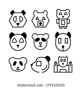panda icon or logo isolated sign symbol vector illustration - Collection of high quality black style vector icons
