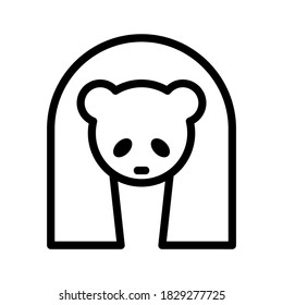 panda icon or logo isolated sign symbol vector illustration - high quality black style vector icons
