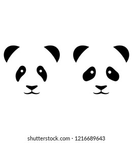 Panda icon, logo on white background
