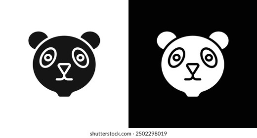 panda icon logo set vector