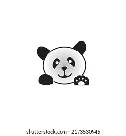 panda icon logo vector design template