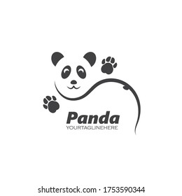 panda icon logo vector illustration design