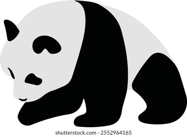 Panda icon logo vector illustration