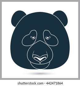Panda icon on the background