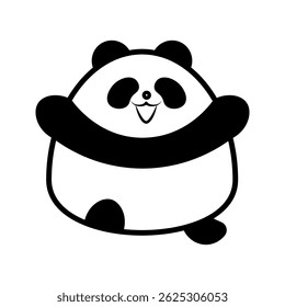 Panda icon on white background