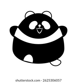 Panda icon on white background