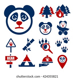 panda icon set