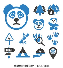 panda icon set