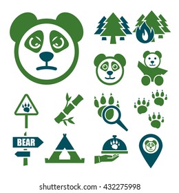 panda icon set
