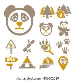 panda icon set
