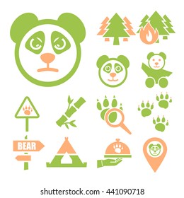 panda icon set