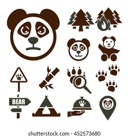 panda icon set