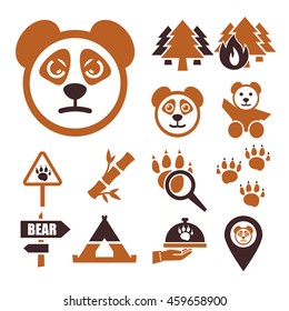 panda icon set
