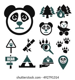 panda icon set
