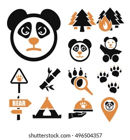 panda icon set