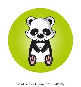 Panda icon or sign, vector illustration