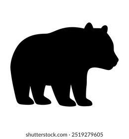 Panda icon silhouette. Vector image
