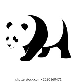 Panda icon silhouette. Vector image
