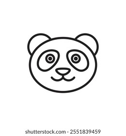 Panda Symbol Einfache dünne Umrisse