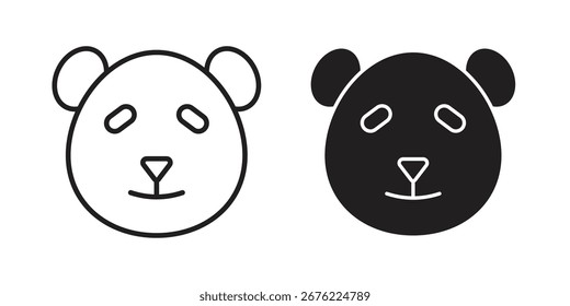 Panda icon symbol for your web designs. Icon logo, app, UI.