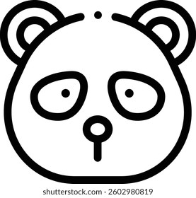 panda icon. Thin Linear Style Design Isolated On White Background