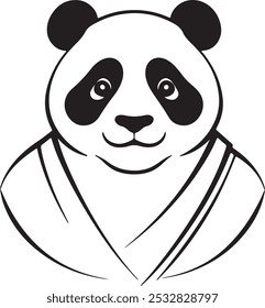 Diseño de Arte vectorial de icono de Panda