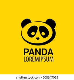 panda icon. vector panda bear symbol or sign