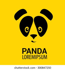 panda icon. vector panda bear symbol or sign