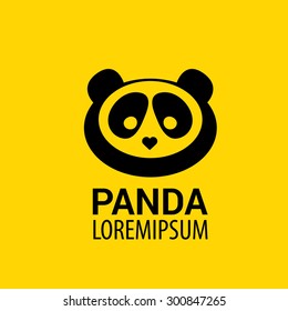 panda icon. vector panda bear symbol or sign