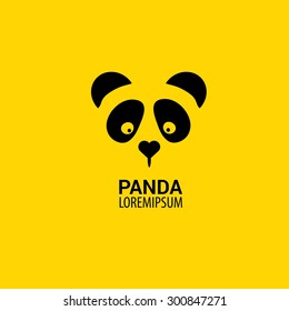 panda icon. vector panda bear symbol or sign