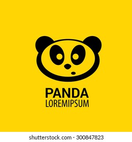 panda icon. vector panda bear symbol or sign