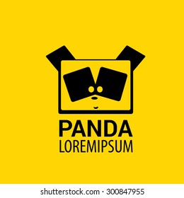 panda icon. vector panda bear symbol or sign