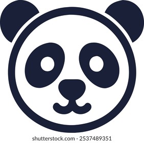 Panda icon vector, color graphic, Panda logo vector, animal of Panda head vector illustration design.