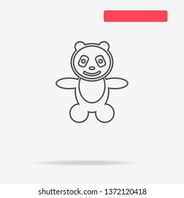 Panda icon. Vector concept illustration for design.