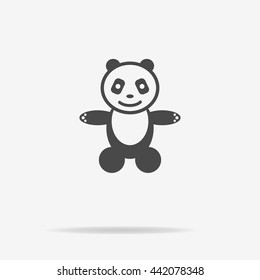 Panda icon. Vector concept illustration for design.