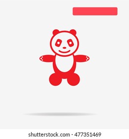 Panda icon. Vector concept illustration for design.