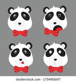 panda icon vector. good for template design.