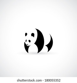 Panda icon - vector illustration