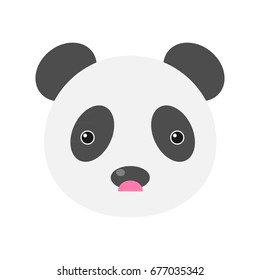 Panda icon. Vector illustration.
