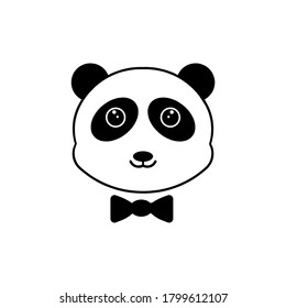 panda icon vector illustration logo template 