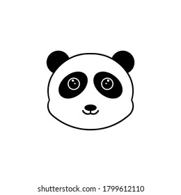 panda icon vector illustration logo template 