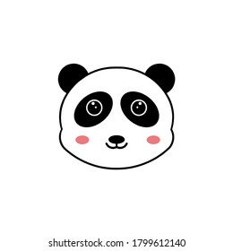 plantilla de logotipo de ilustración de vector de icono de panda 