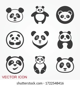 Panda icon. Vector image of a panda