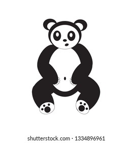 Panda Icon Vector Sweet Animals Shy