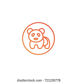 Panda  icon.gradient illustration isolated vector sign symbol