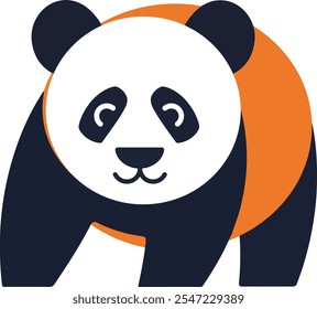 Panda Illustrate Design simple minimal style.