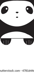 Panda illustration . Cartoon  character 