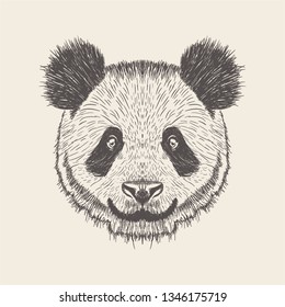 Panda Illustration, hand drawn design.