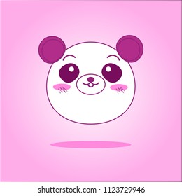 panda illustration of korean cosmetics vector